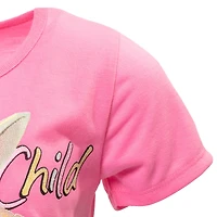 Star Wars The Mandalorian Child Girls French Terry T-Shirt and Shorts Outfit Set Toddler|Child