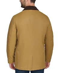 Cole Haan Men's Corduroy-Shirt-Collar Waxed Rain Jacket