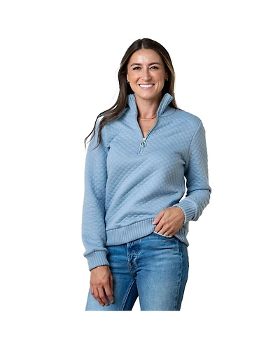 Hope & Henry Women's Quilted Half Zip Pullover