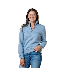 Hope & Henry Women's Quilted Half Zip Pullover