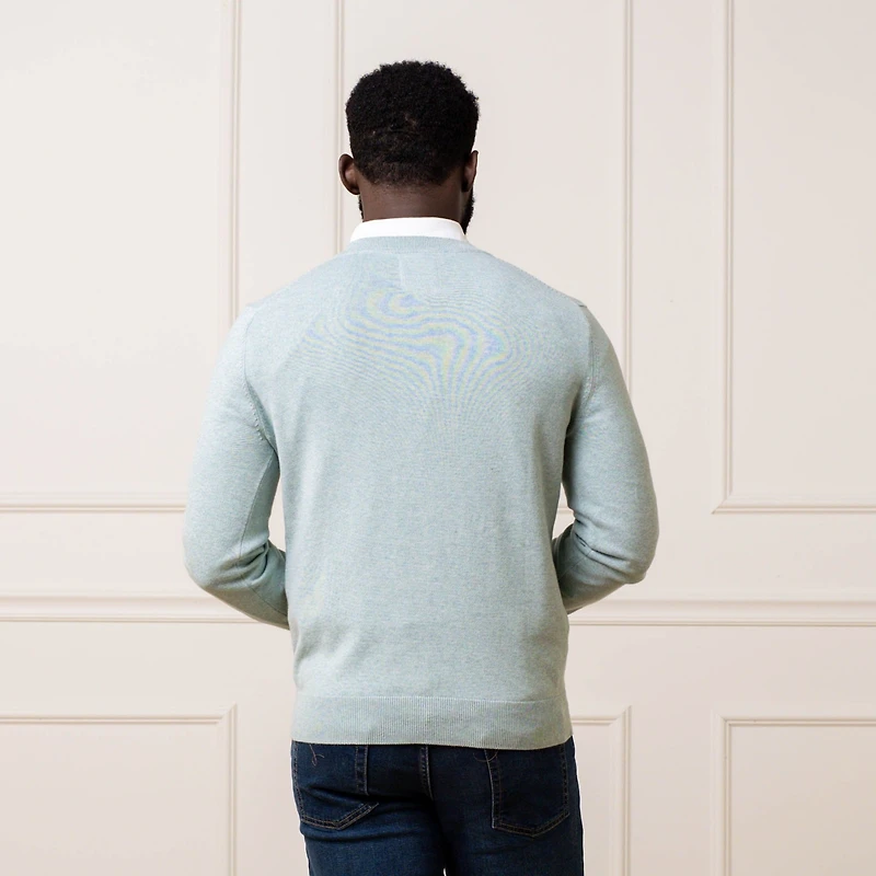 Hope & Henry Men's Fine Gauge V-Neck Pullover Sweater