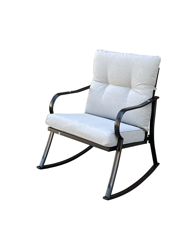 Streamdale Rocker S Chair And Teapoy Offwhite