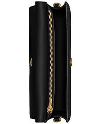 Coach Refined Leather Evie Long Wallet with Chain