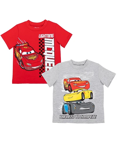 Disney Boys Mickey Mouse Toy Story Winnie the Pooh Cars Lion Guard Moana Luca Firebuds 2 Pack T-Shirts to