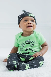 Nightmare Before Christmas Baby Boys Bodysuit Pants and Hat 3 Piece Outfit Set