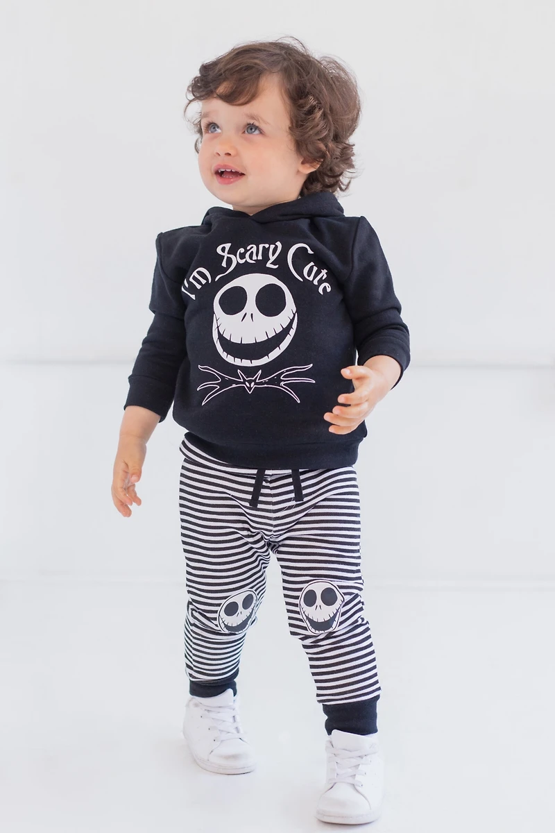 Nightmare Before Christmas Baby Boys Jack Skellington Fleece Pullover Hoodie and Pants Outfit Set