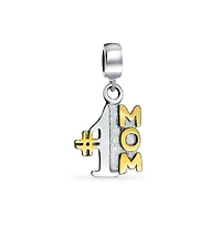 Bling Jewelry Set Of Two Tone Heart Shaped My Wife Dangle Charm Bead for European Bracelet