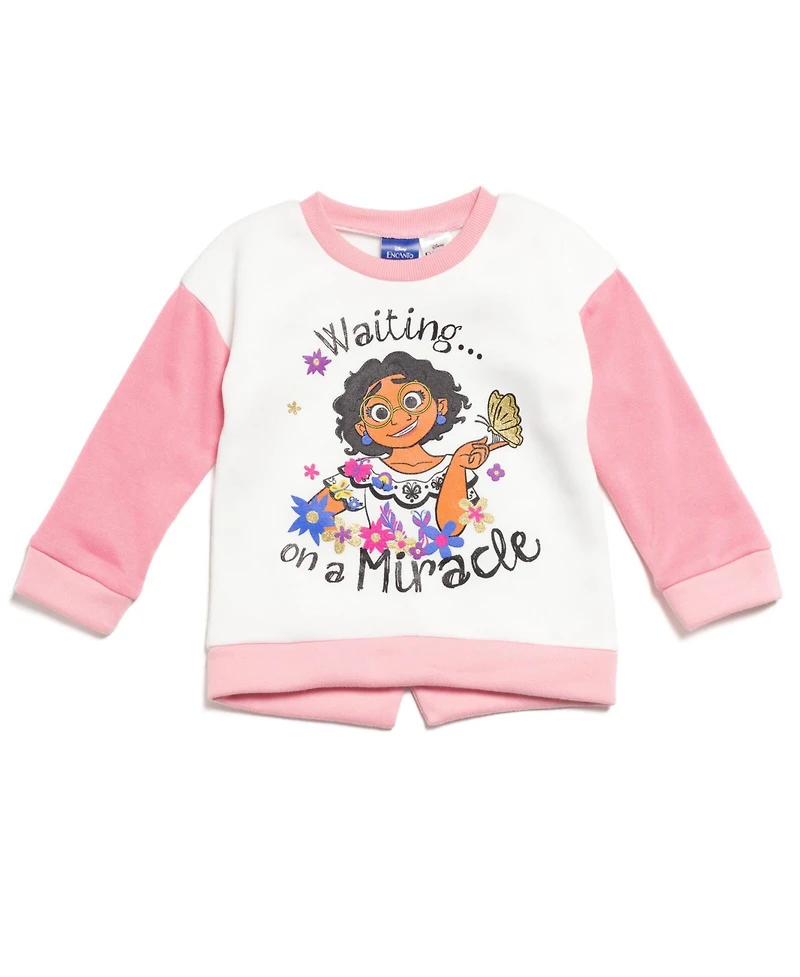 Encanto Girls Mirabel Fleece Pullover Sweatshirt and Pants Set