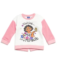 Encanto Girls Mirabel Fleece Pullover Sweatshirt and Pants Set