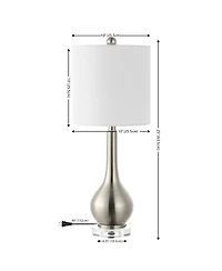 Jonathan Y Dylan 25" Metal/Crystal Teardrop Led Table Lamp, Oil Rubbed Bronze (Set of 2)