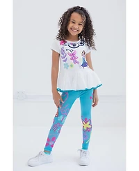 Encanto Girls Mirabel T-Shirt Dress and Leggings Outfit Set