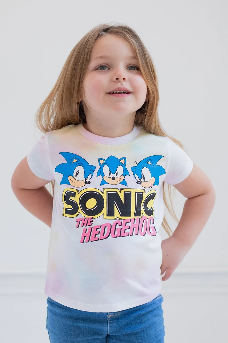 Sega Girls Sonic The Hedgehog Rosy Rascal 2 Pack T-Shirts to