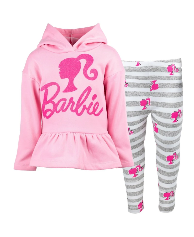 Barbie Girls Fleece Hoodie and Leggings Outfit Set