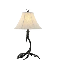 Jonathan Y Antler 27.5" Rustic Resin Led Table Lamp, Beige