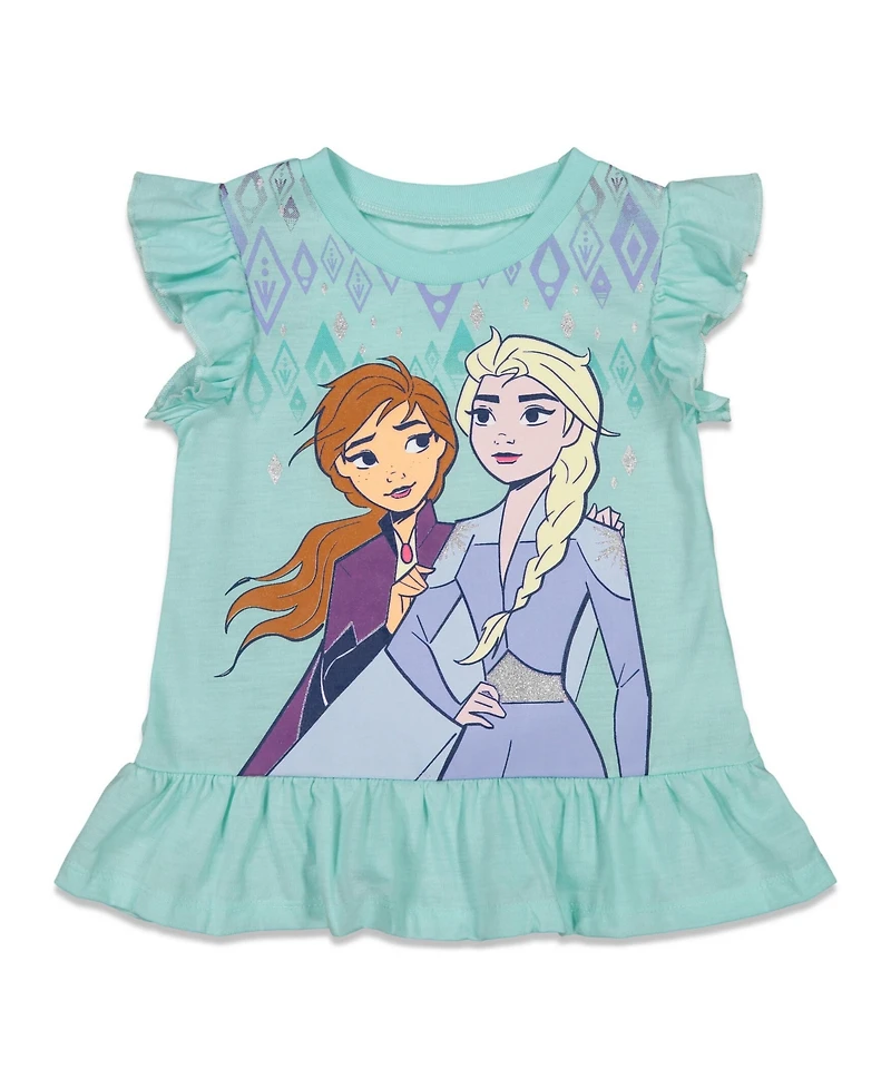 Frozen Little Girls Tank Top and Bike Shorts