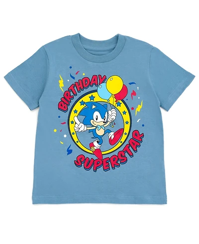 Sega Boys Sonic the Hedgehog Birthday T-Shirt to