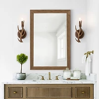 Jonathan Y Cody 5.5" 1-Light Southwestern Bohemian Resin/Iron Faux Antler Led Sconce, Brown Wood Finish (Set of 2)
