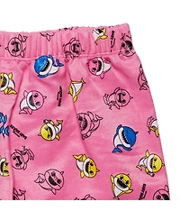 Baby Shark Girls Pinkfong T-Shirt and Shorts Outfit Set