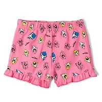 Baby Shark Girls Pinkfong T-Shirt and Shorts Outfit Set