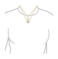 Bling Jewelry Set Of 2 Nautical Ship Wheel Layering Boat Anchor Pendant Necklace Gold Plated Sterling Silver Jewelry Set