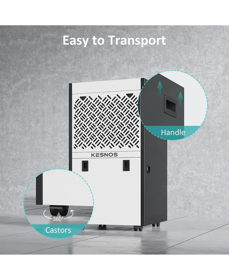 Kesnos 155 Pint Commercial Dehumidifier for Space up to 8000 Sq. Ft