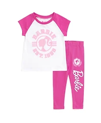 Barbie Little Girls T-Shirt and Leggings Outfit Set