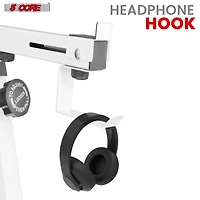5 Core Keyboard Stand w Wheels Heavy Duty White Height Width Adjustable Z Style Digital Piano Stands Ks Z1 Wh Hd Whls