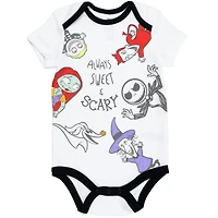 Nightmare Before Christmas Baby Girls 5 Pack Bodysuits