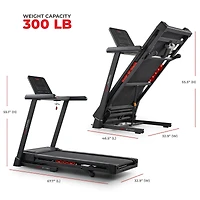 Sunny Health & Fitness Treadmill Elite Smart Auto Incline 20” Deck Treadmill with 300 Lb Weight Capacity