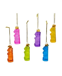 Kurt Adler Noble Gems Glass Gummy Bear Ornaments 6-Piece Set