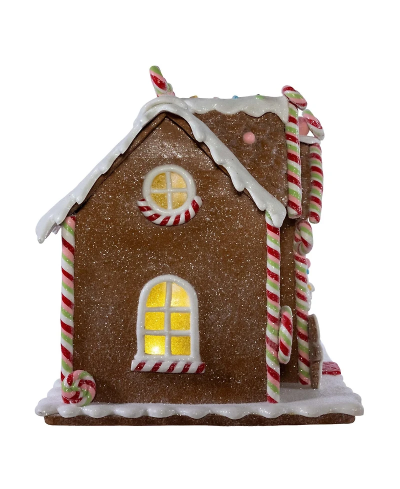 Kurt Adler 8.46-Inch Battery Operated Led Lighted Gingerbread Lollipop Shop