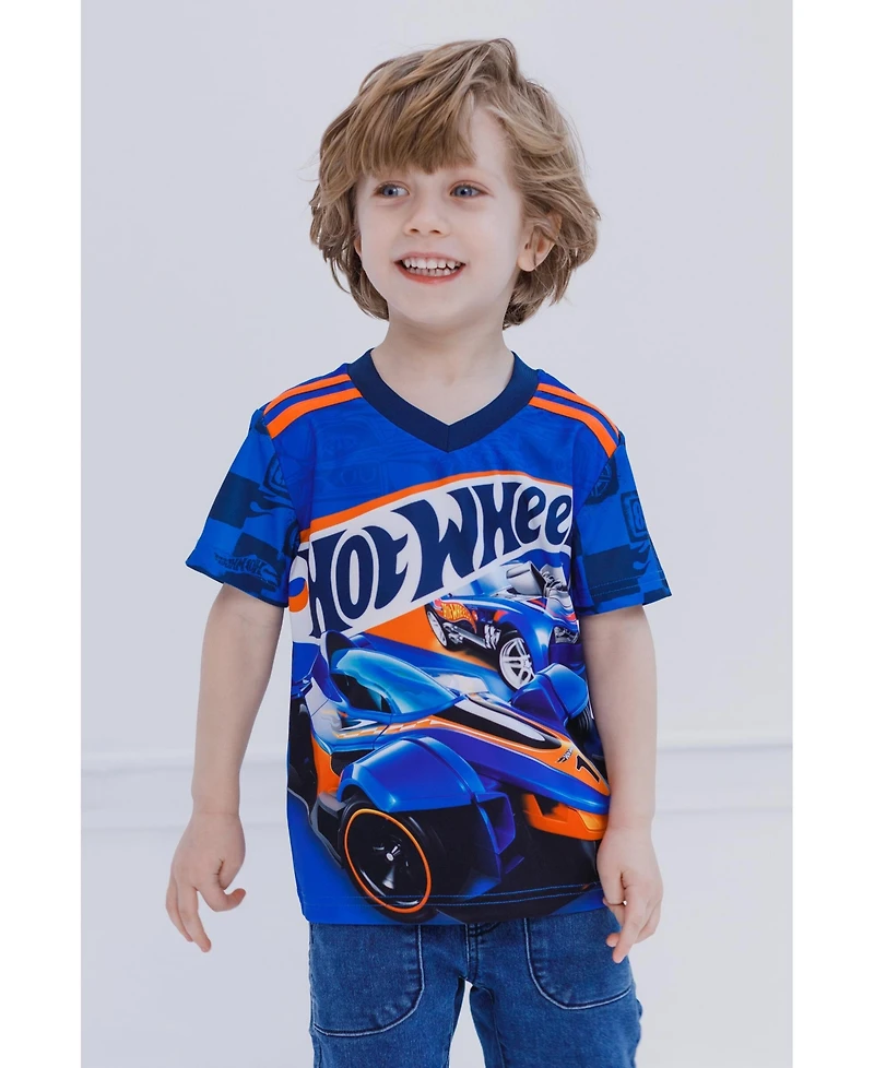 Hot Wheels Toddler Boys 2 Pack Athletic T-Shirts