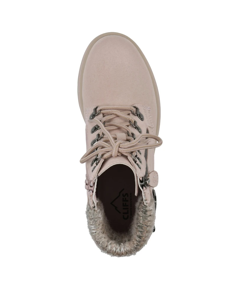 Cliffs by White Mountain Women's Hearty Lace-Up Hiker Booties