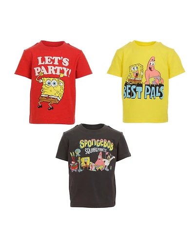 SpongeBob SquarePants Boys 3 Pack T-Shirts