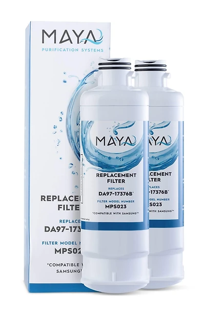 Maya DA97-17376B Water Filter Replacement, Compatible with: Samsung Haf-qin, RF23M8070SR, Haf-qin/Exp, DA97-08006C, 2 Pack