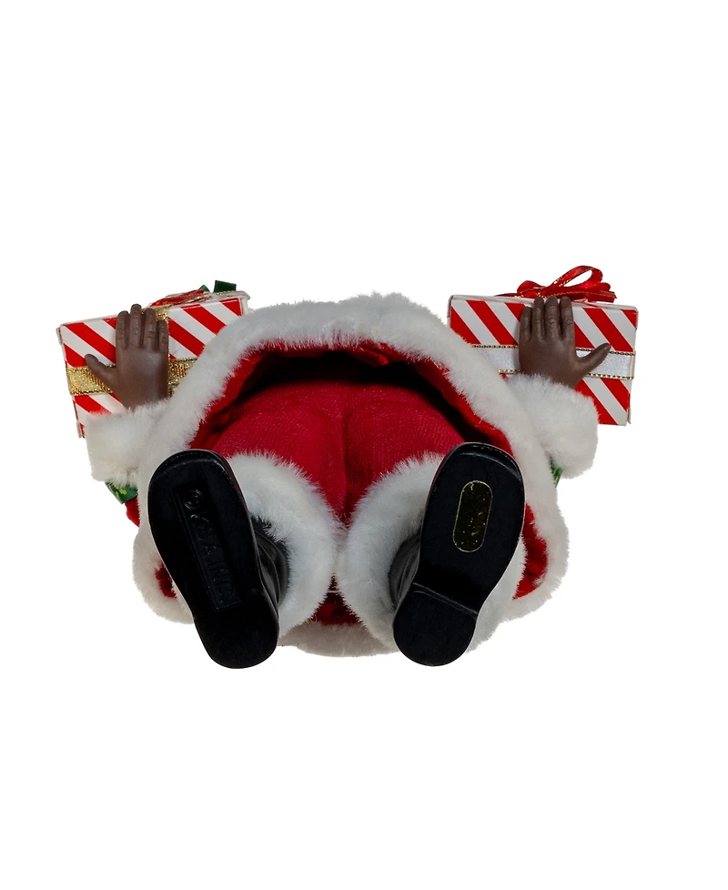 Kurt Adler 10.5-Inch Fabriche African American Santa with Gifts