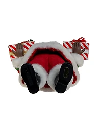 Kurt Adler 10.5-Inch Fabriche African American Santa with Gifts