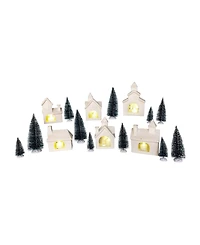Kurt Adler Lighted Porcelain House 24-Piece Set