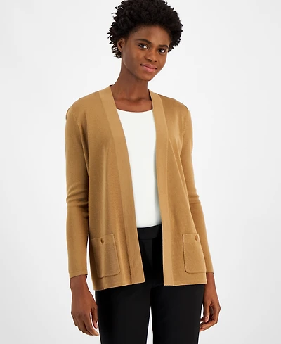 Anne Klein Petite Malibu Patch-Pocket Cardigan