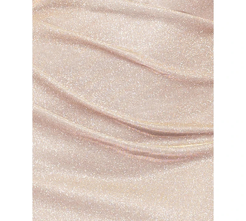 Betsy & Adam Women's Metallic Rosette One-Shoulder Gown