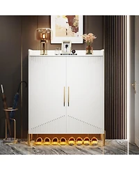 Tribesigns Large Shoe Cabinet with Doors, 6-Tier Entryway Shoe Storage Cabinet with Shelves, 30 Pairs Modern Shoes Rack Organizer for Hallway, Closet,