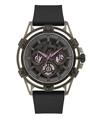 Guess Men's Multi-Function Black Silicone Watch 48mm