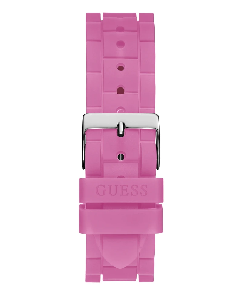 Guess Women's Multi-Function Pink Silicone Watch 37mm