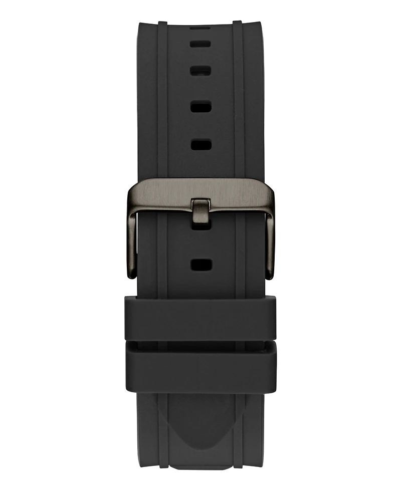 Guess Men's Multi-Function Black Silicone Watch 46mm