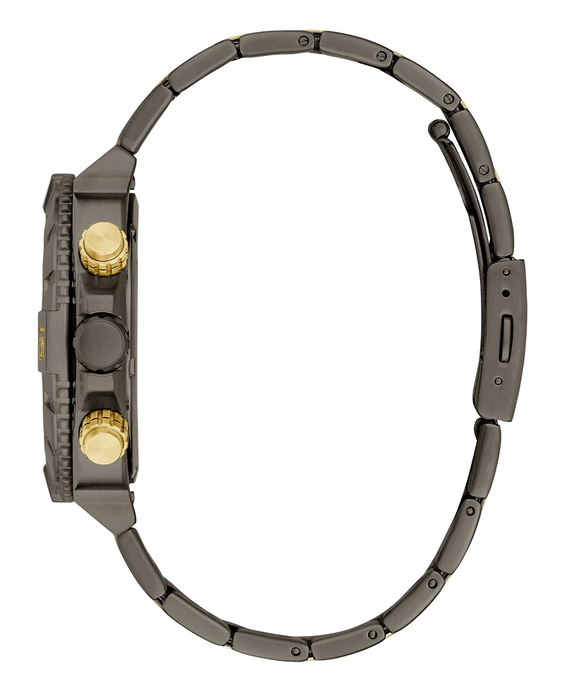 Guess Men's Multi-Function Gunmetal Stainless Steel Watch 44mm