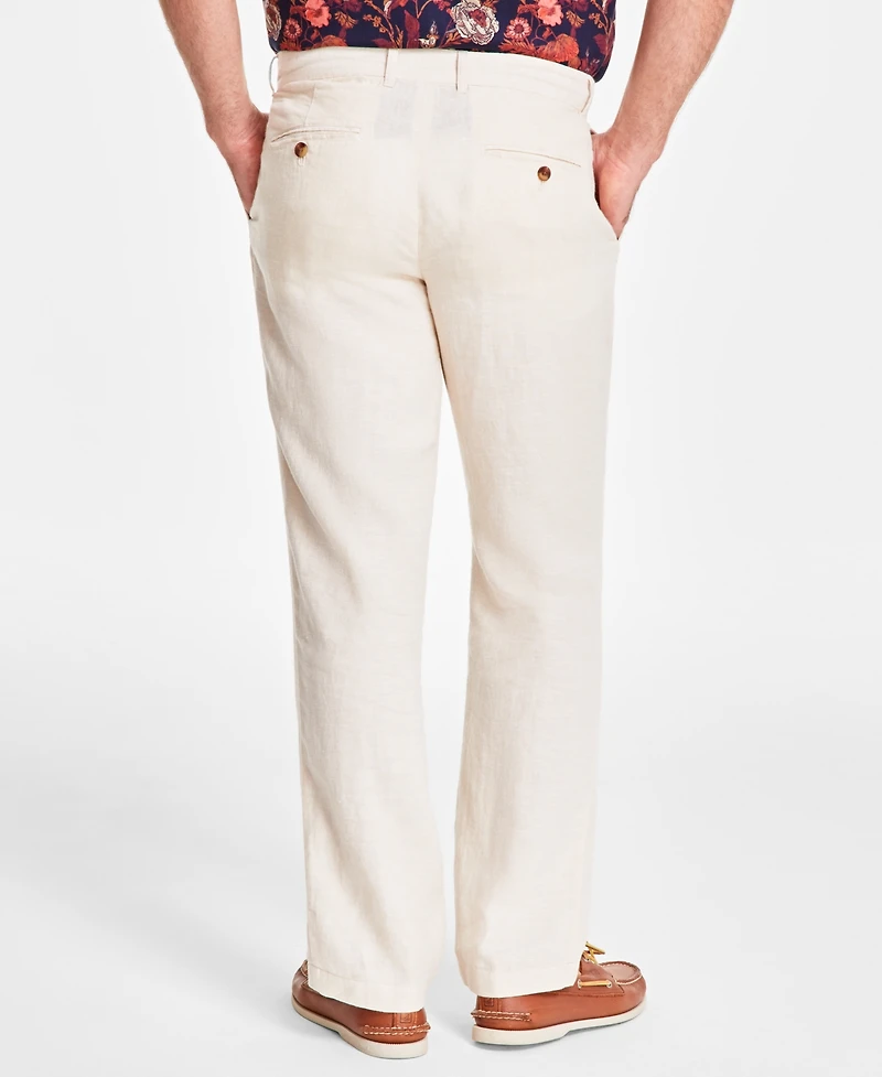 Club Room Men's Linen Cross-Dye Pants, Created for Macy's