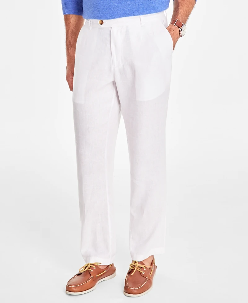 Club Room Men's Linen Solid Pants, Created for Macy's