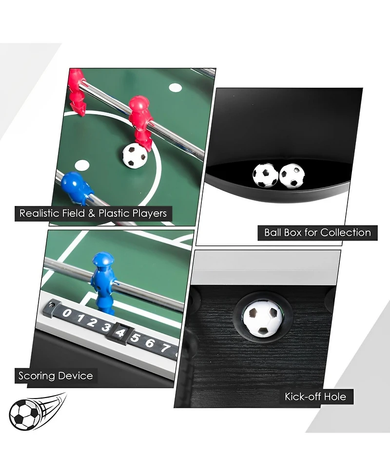 Skonyon 48 Inch Competition Sized Home Recreation Wooden Foosball Table