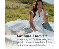 Cariloha Mid-Loft Duvet Insert | Queen | White | Mid Loft | Viscose Material | Soft, Comfortable & Wicks Moisture