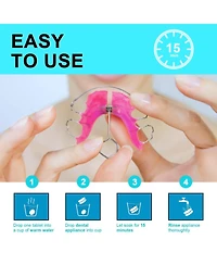 MySmile Retainer Cleaner with 120 Denture Cleaning Tablets, Quickly Remove Odors, Discoloration Stains & Plaque from Aligner, Mouth Guard, Night Guard